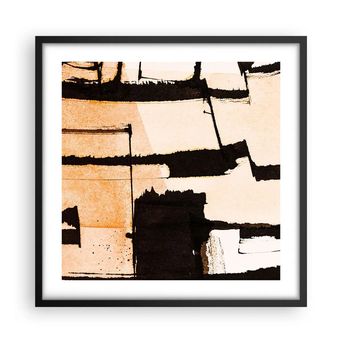 Poster in einem schwarzem Rahmen - Also doch Ordnung - 50x50 cm