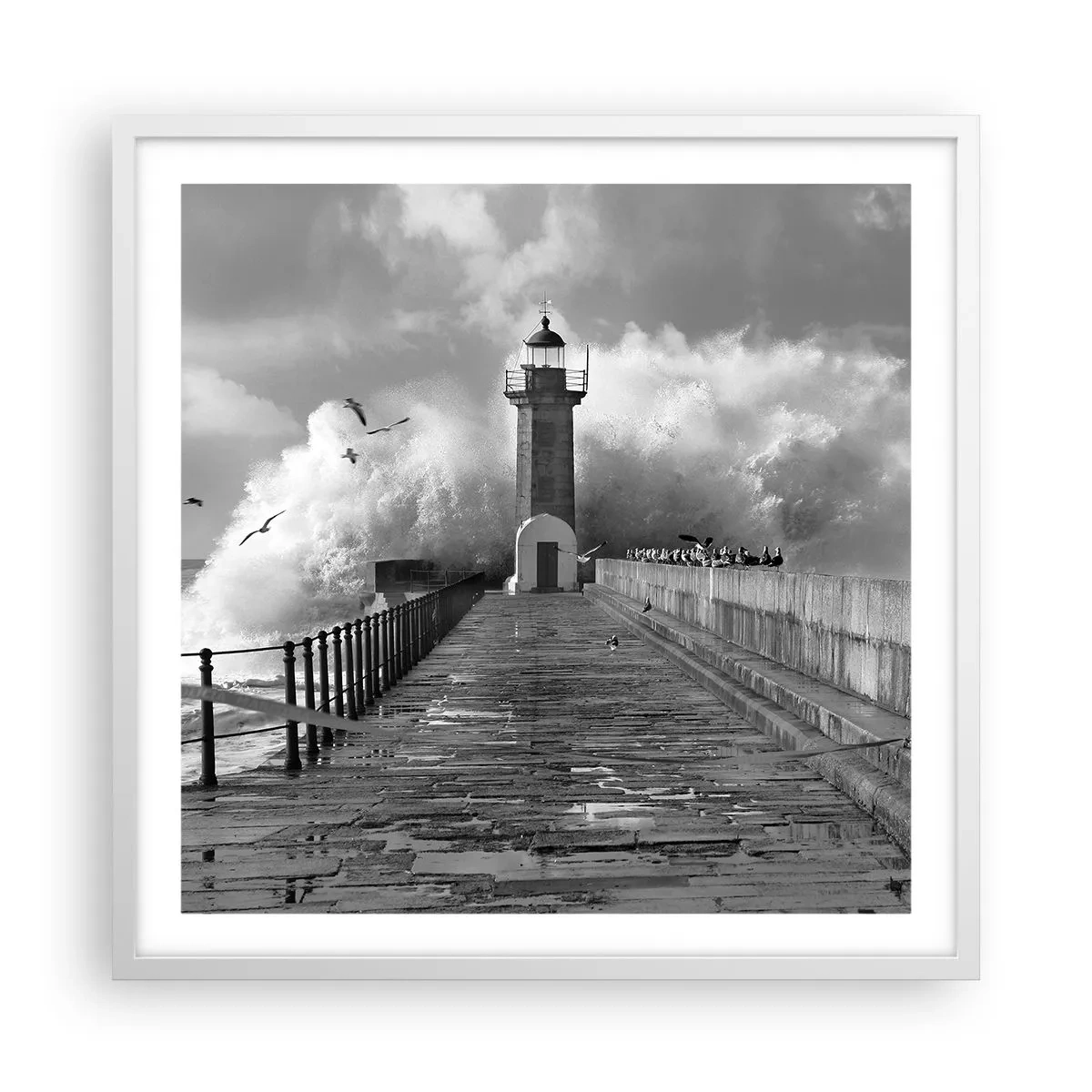 Poster in einem weißen Rahmen - Furchtlos - 60x60 cm