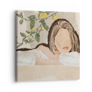 Bild auf Leinwand - Leinwandbild - Südländische Schönheit - 30x30 cm