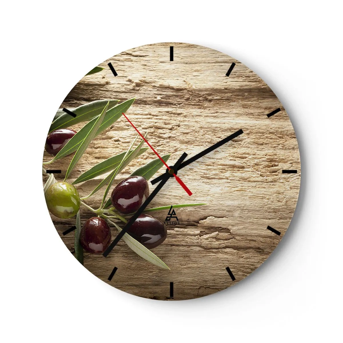 Wanduhr - Glasuhr - Direkt aus der Natur - 40x40 cm