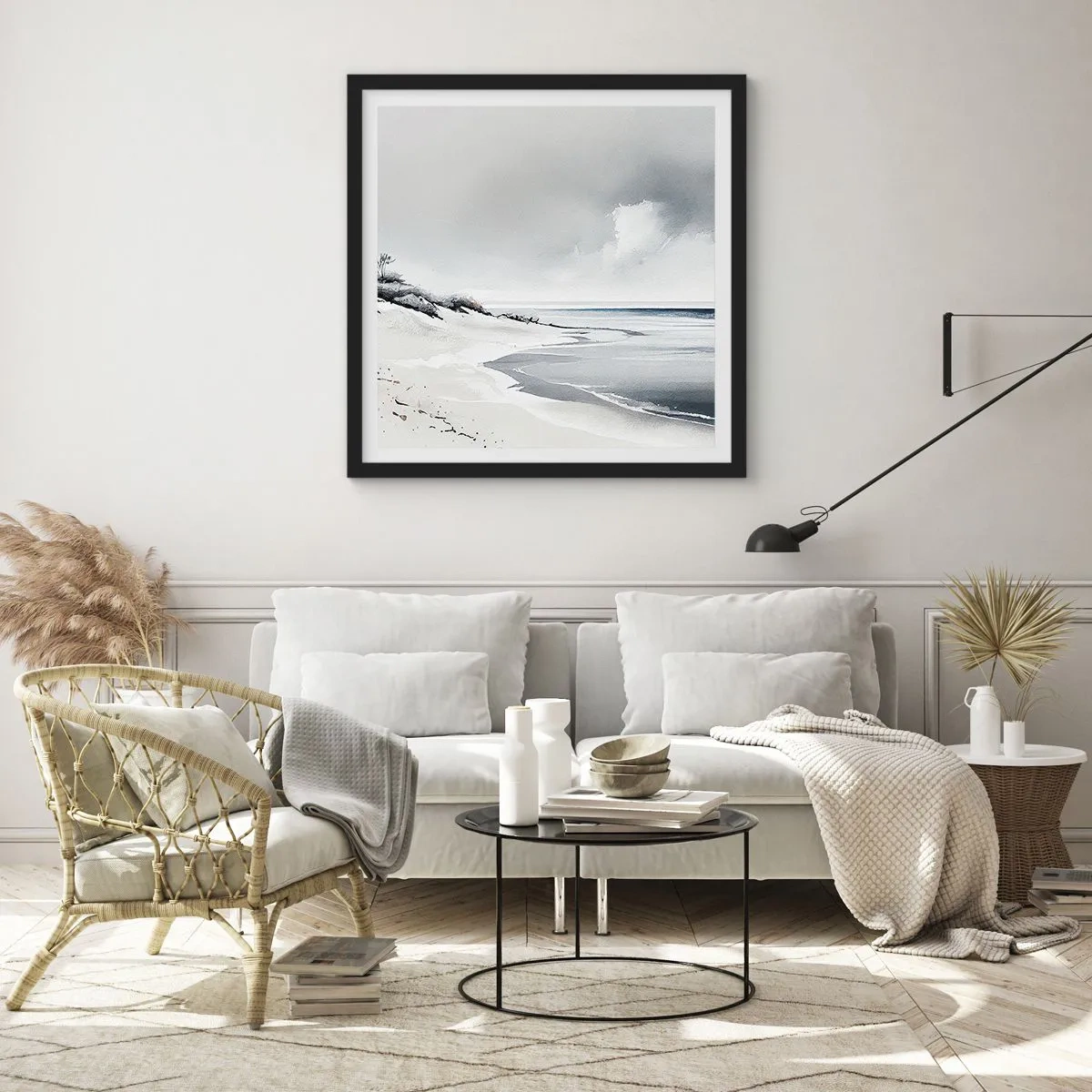 Poster in einem schwarzem Rahmen - Für immer zusammen - 30x30 cm