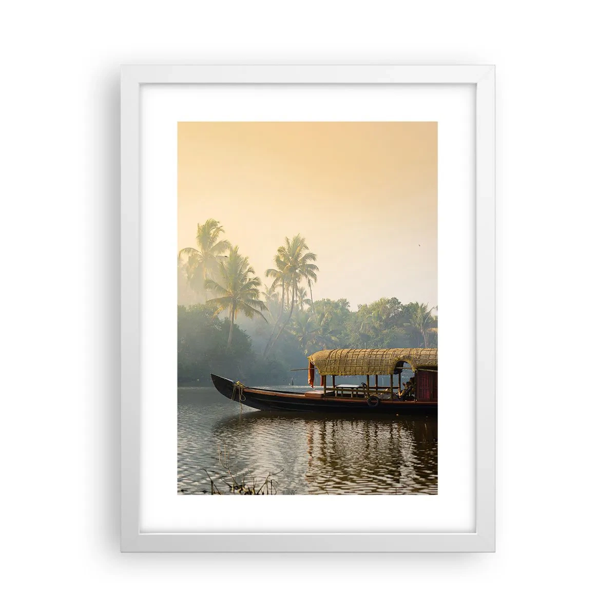 Poster in einem weißen Rahmen - Haus am Fluss - 30x40 cm