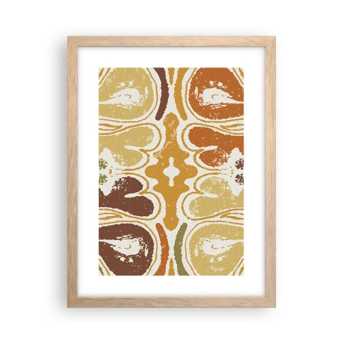 Poster in einem Rahmen aus heller Eiche - Sentimentale Abstraktion - 30x40 cm