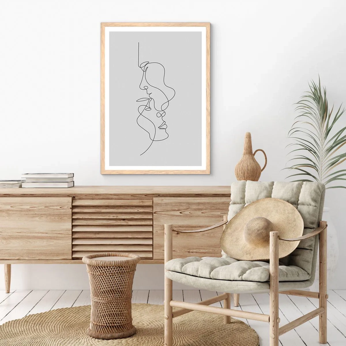 Poster in einem Rahmen aus heller Eiche - Die Hitze bitterer Begierden - 61x91 cm