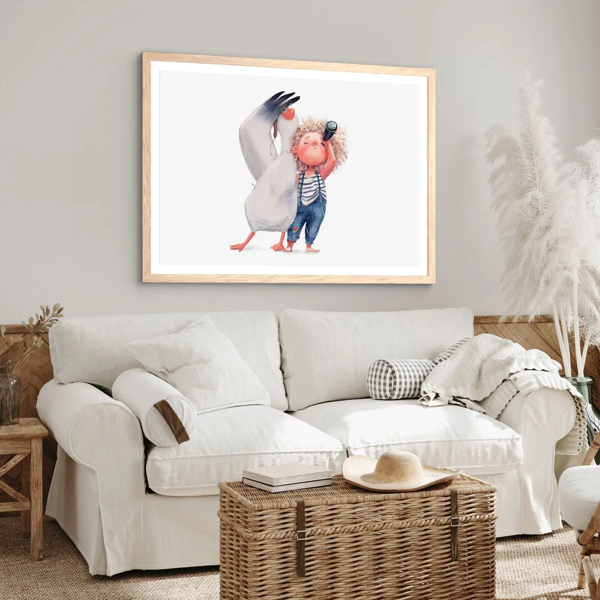 Poster in einem Rahmen aus heller Eiche - Toller Reiseplan - 100x70 cm