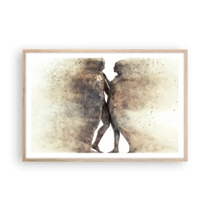 Poster in einem Rahmen aus heller Eiche - Sie erhoben sich aus dem Staub, um zu lieben - 91x61 cm