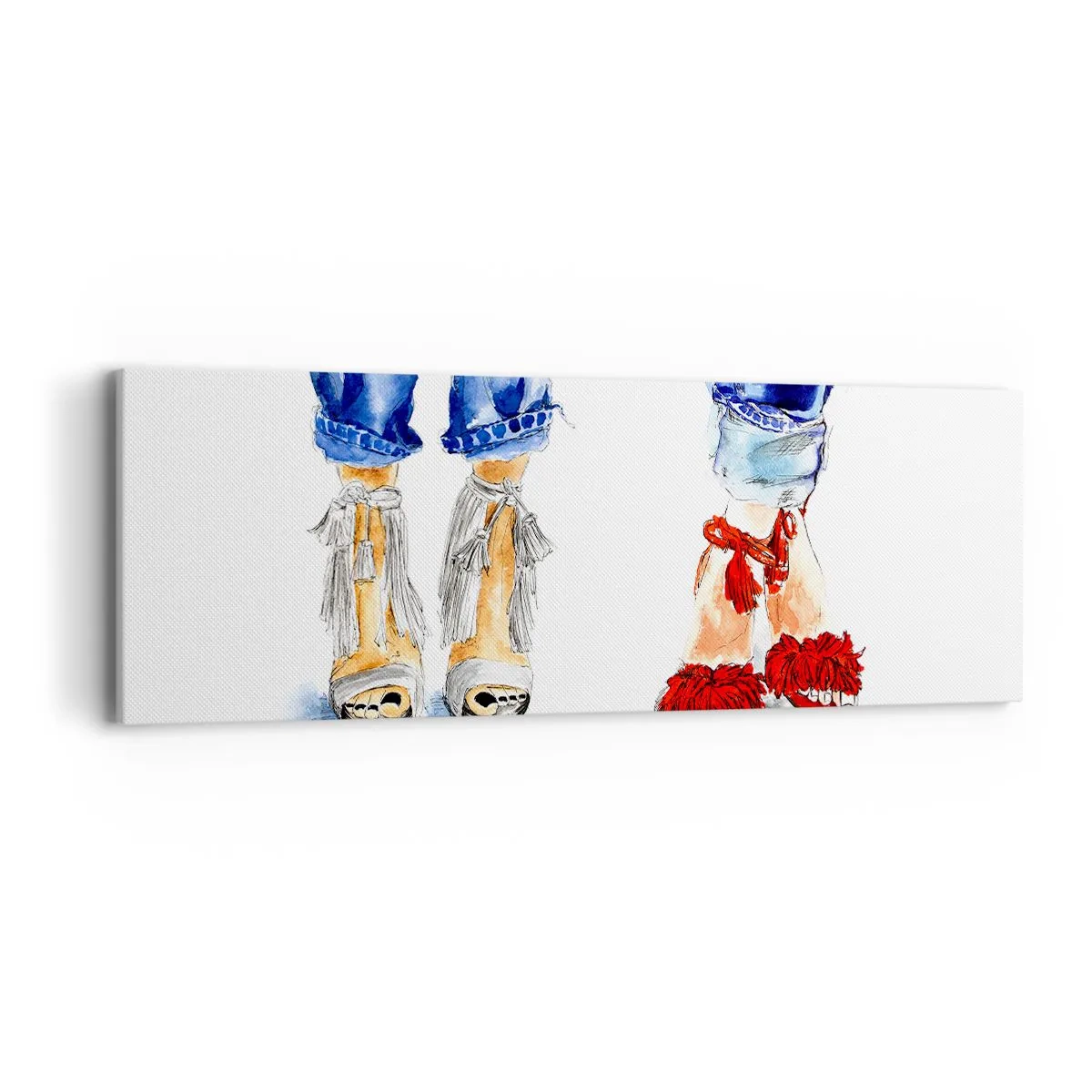 Bild auf Leinwand - Leinwandbild - Vielleicht gehen wir spazieren? - 90x30 cm