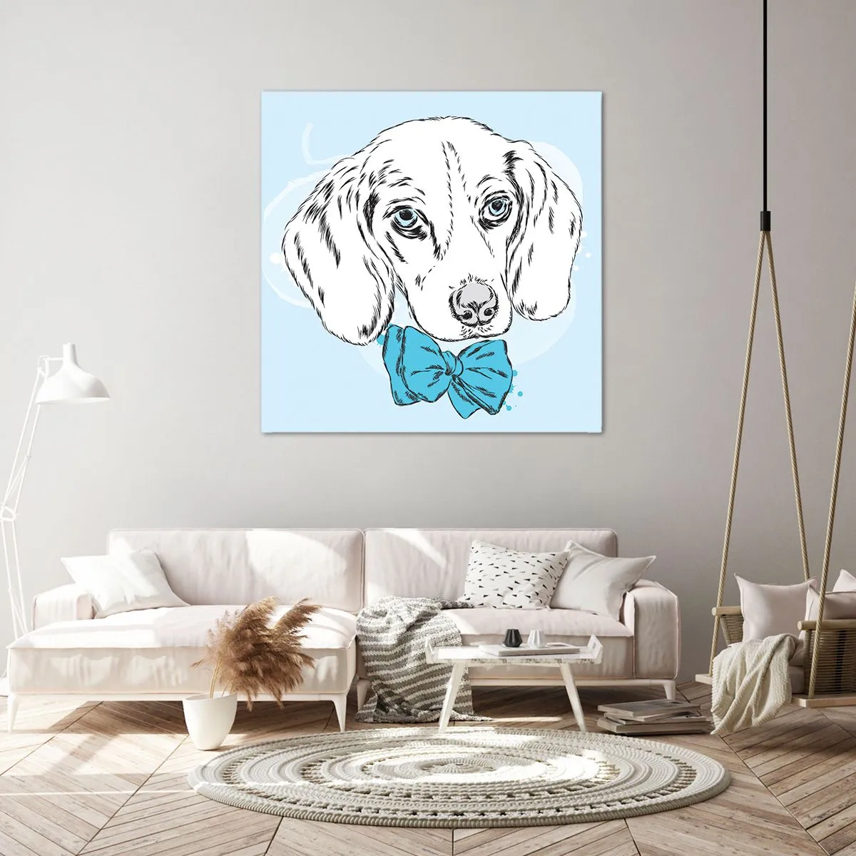 Bild auf Leinwand - Leinwandbild - Hunde-Eleganz - 60x60 cm