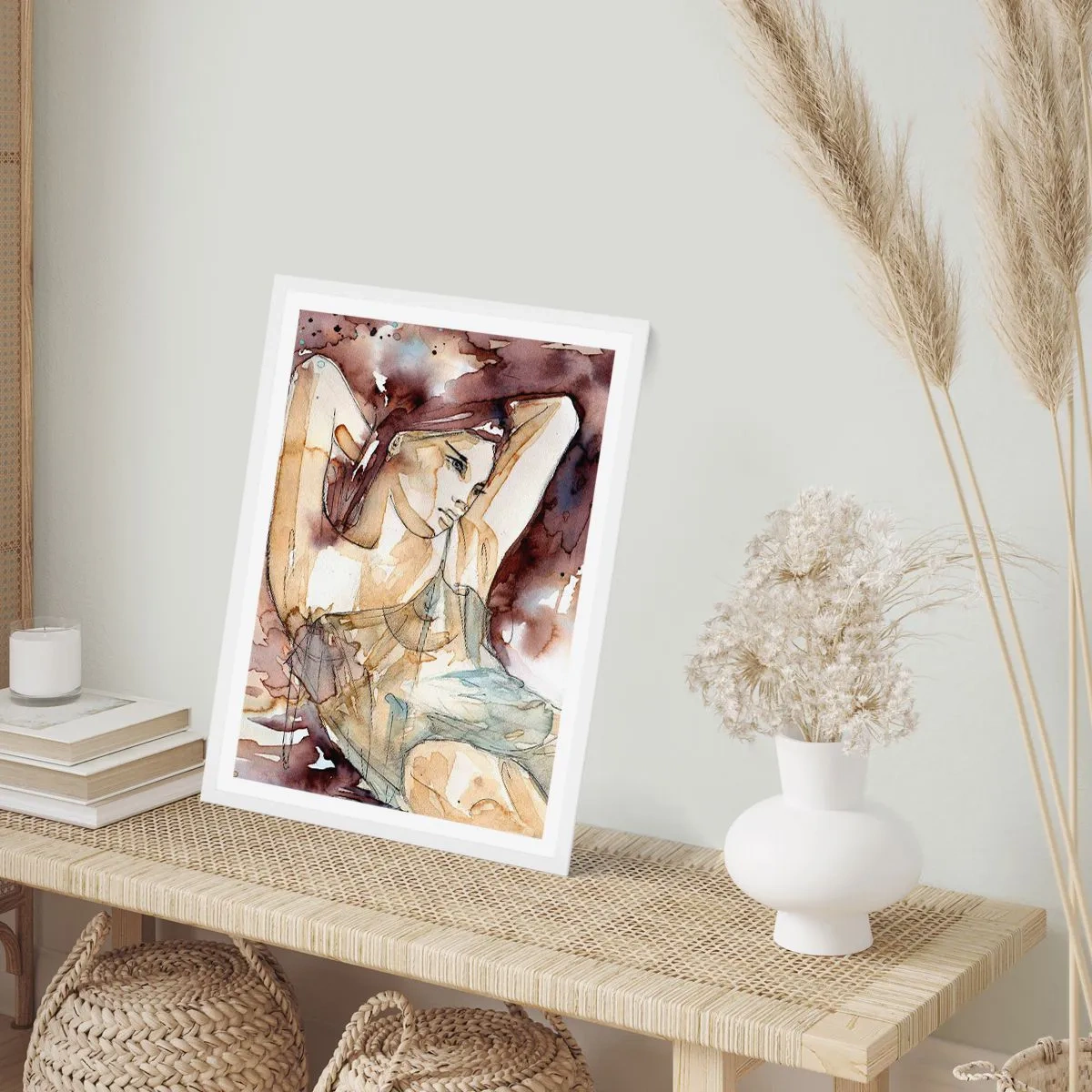 Poster in einem weißen Rahmen - In lila Stimmung - 61x91 cm