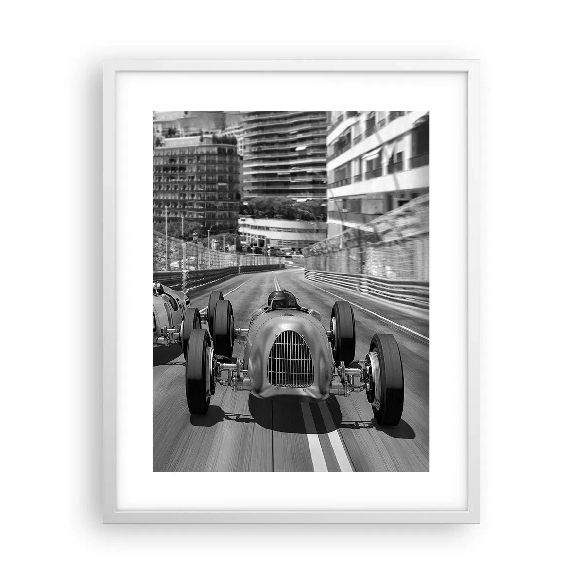 Poster in einem weißen Rahmen - Vor langer Zeit in Monte Carlo - 40x50 cm