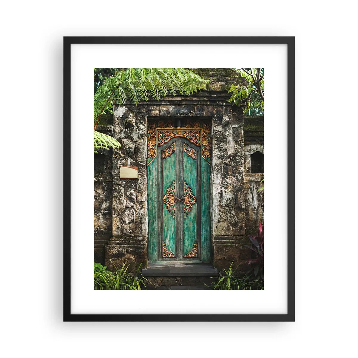 Poster in einem schwarzem Rahmen - Eine Tür zu einer exotischen Welt - 40x50 cm