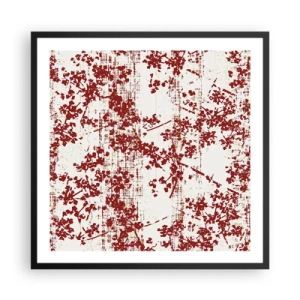 Poster in einem schwarzem Rahmen - Wie alter Perkal - 60x60 cm