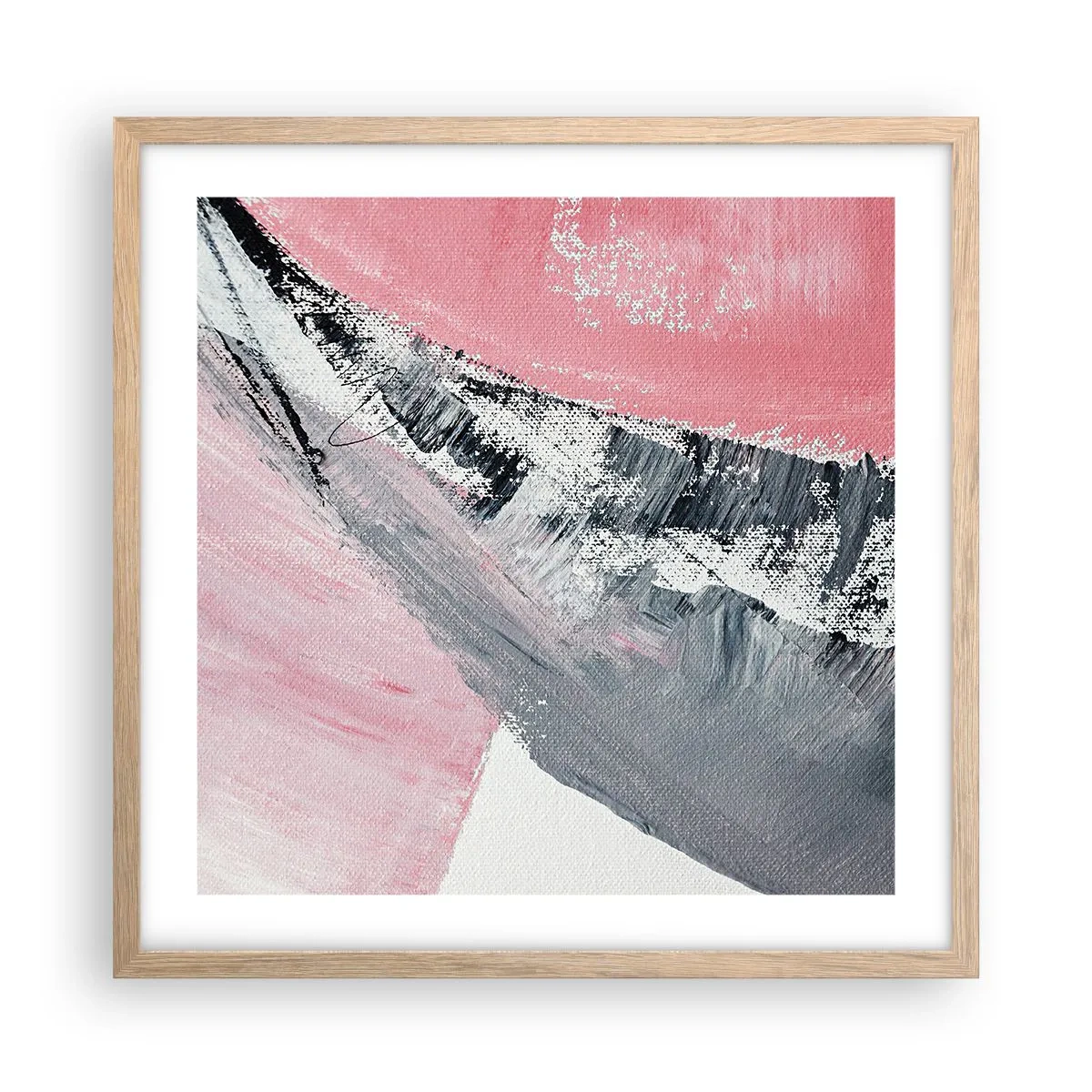 Poster in einem Rahmen aus heller Eiche - Passende Komposition - 50x50 cm