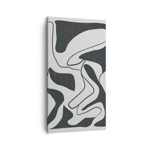 Bild auf Leinwand - Leinwandbild - Abstraktes Spiel im Labyrinth - 45x80 cm