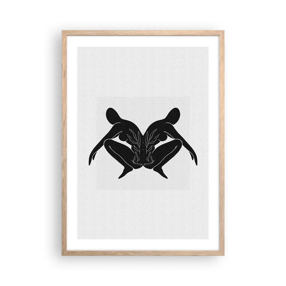 Poster in einem Rahmen aus heller Eiche - Gemeinsame Seele - 50x70 cm