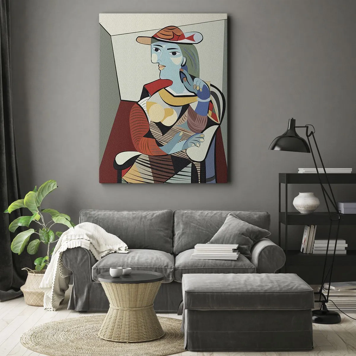 Bild auf Leinwand - Leinwandbild - Gesehen mit den Augen von Picasso - 70x100 cm