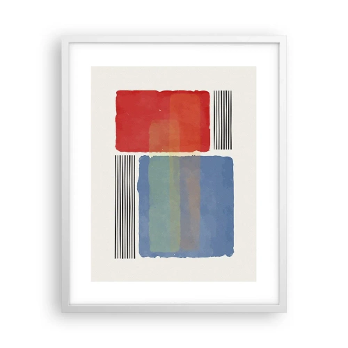 Poster in einem weißen Rahmen - Der Geist und der Buchstabe der Geometrie - 40x50 cm