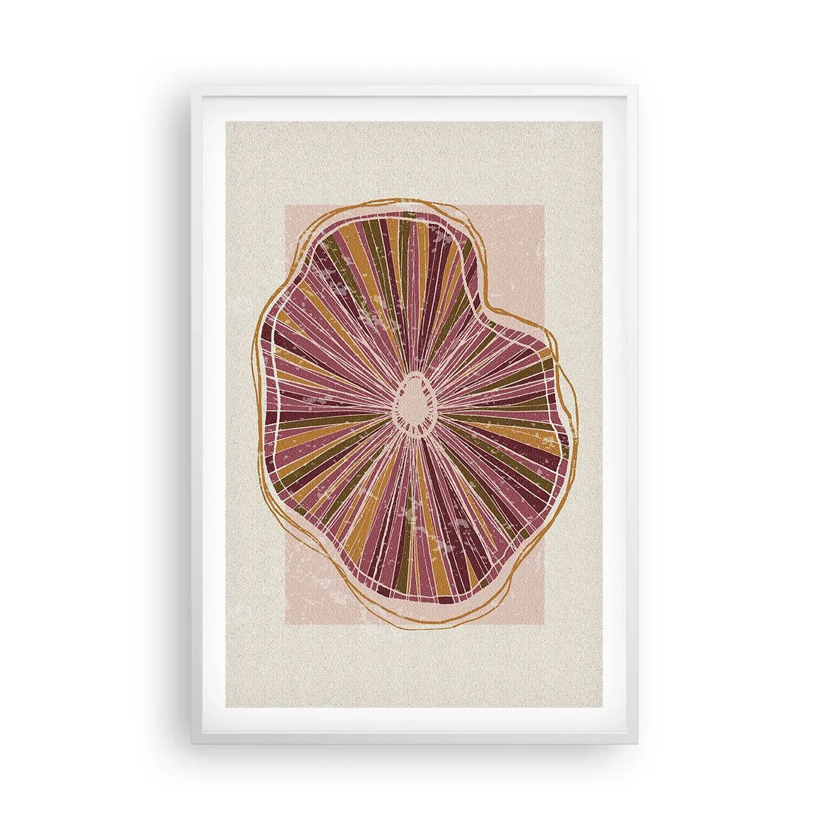 Poster in einem weißen Rahmen - Strahlende Abstraktion - 61x91 cm