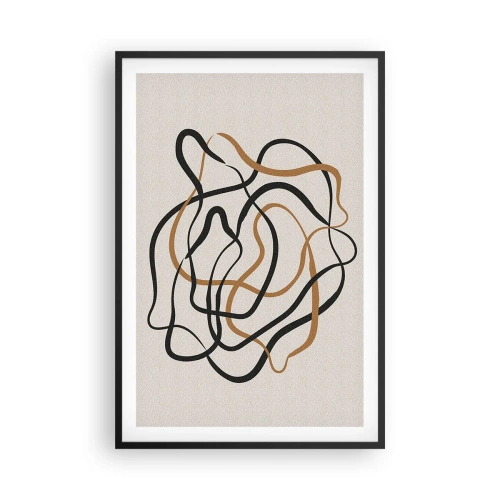 Poster in einem schwarzem Rahmen - Alles ging schief - 61x91 cm