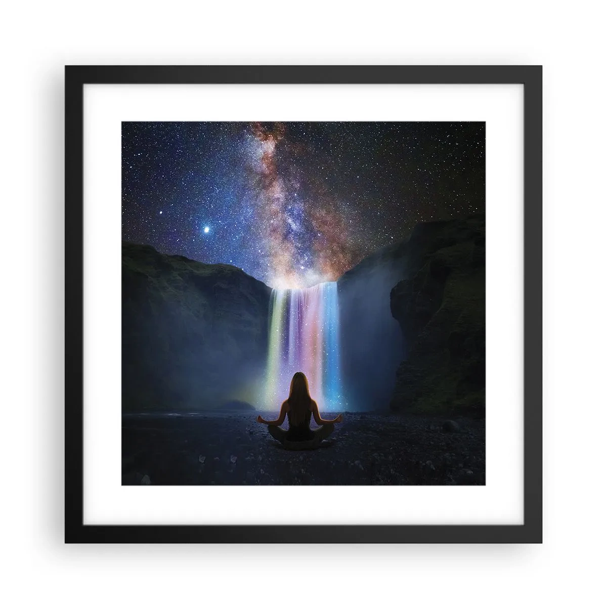 Poster in einem schwarzem Rahmen - Absolute Harmonie - 40x40 cm