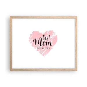 Poster in einem Rahmen aus heller Eiche - Immer der richtige Moment - 50x40 cm