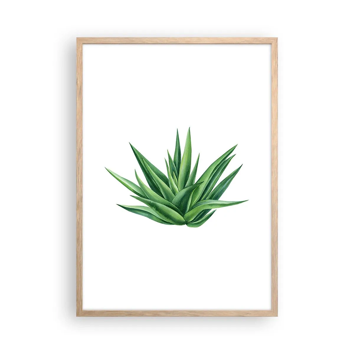 Poster in einem Rahmen aus heller Eiche - Grün – Kraft – Leben - 50x70 cm