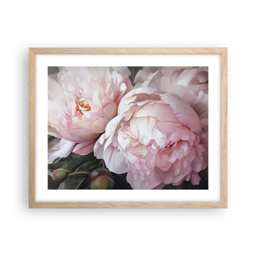 Poster in einem Rahmen aus heller Eiche - In der Blüte angehalten - 50x40 cm