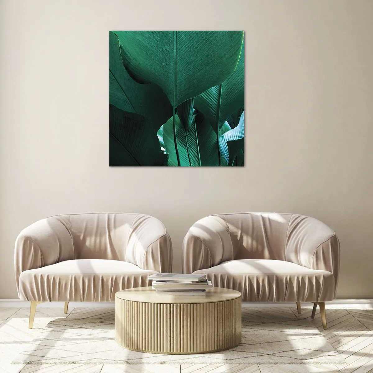 Glasbild - Bild auf glas - Dem Licht zugewandt - 60x60 cm