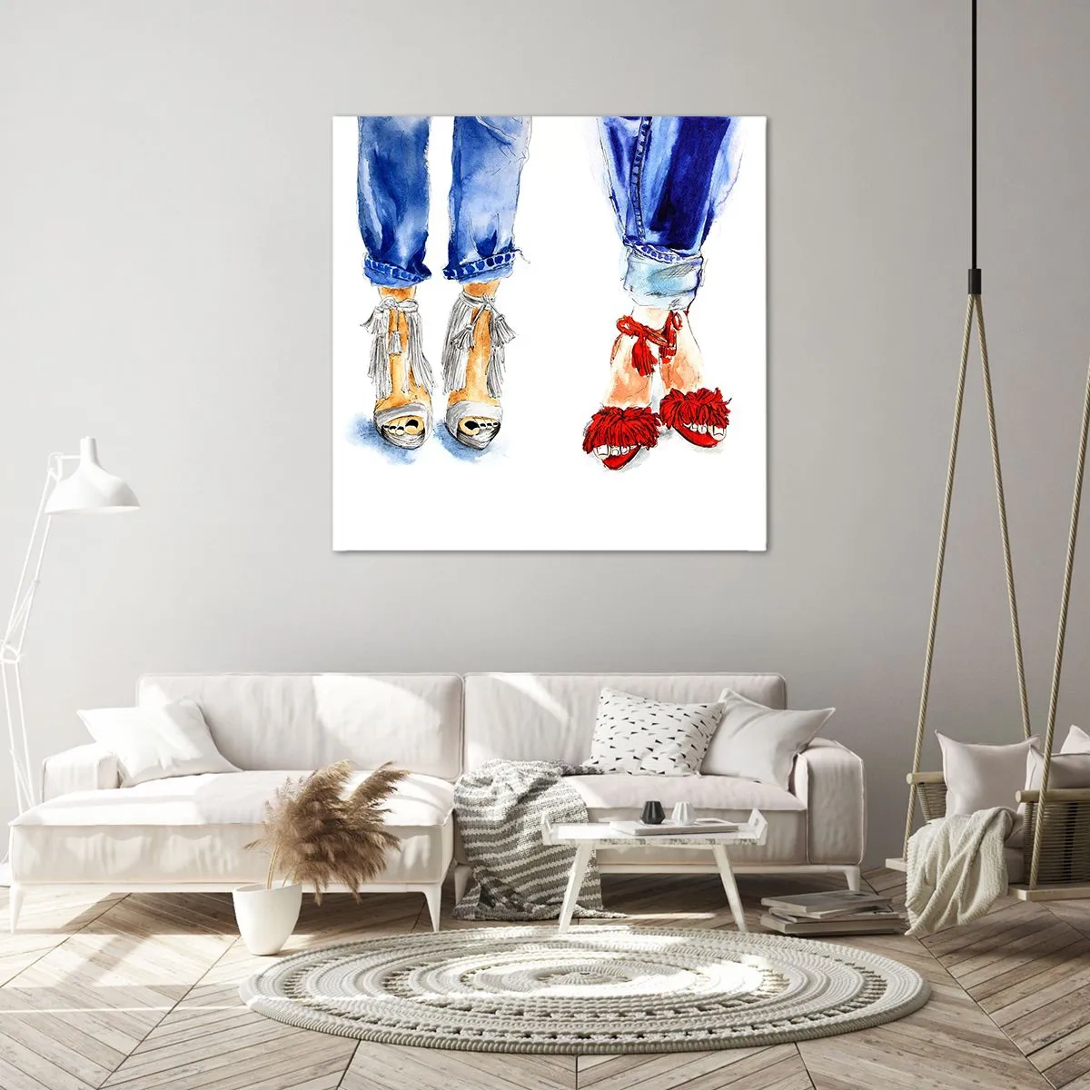 Bild auf Leinwand - Leinwandbild - Vielleicht gehen wir spazieren? - 60x60 cm