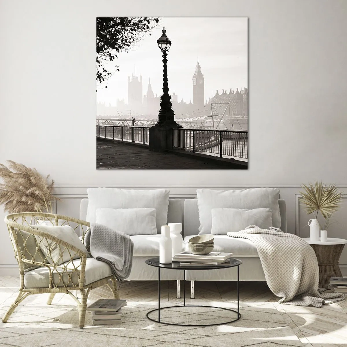 Glasbild - Bild auf glas - Londoner Morgen - 70x70 cm