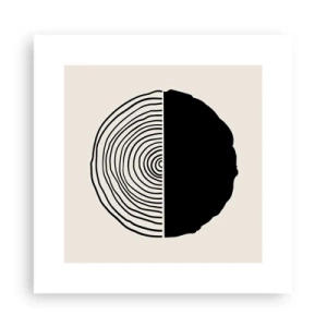 Poster - Halb und halb - 30x30 cm