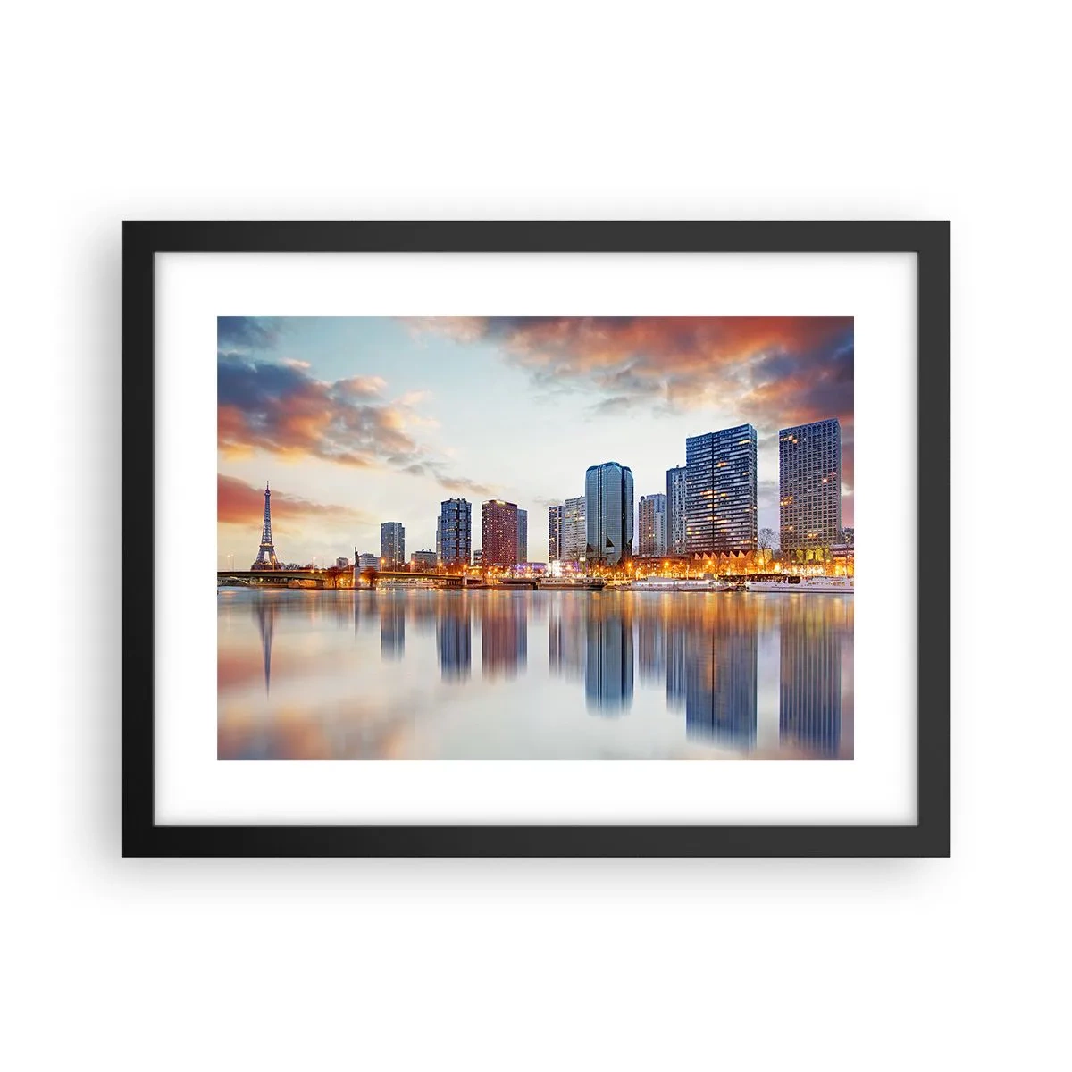 Poster in einem schwarzem Rahmen - Die monumentale Ruhe von Paris - 40x30 cm