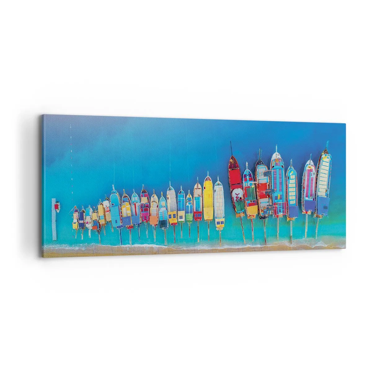 Bild auf Leinwand - Leinwandbild - Aus der Vogelperspektive - 100x40 cm