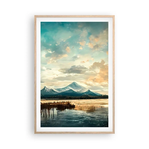 Poster in einem Rahmen aus heller Eiche - Unter dem Schutz des Himmels - 61x91 cm