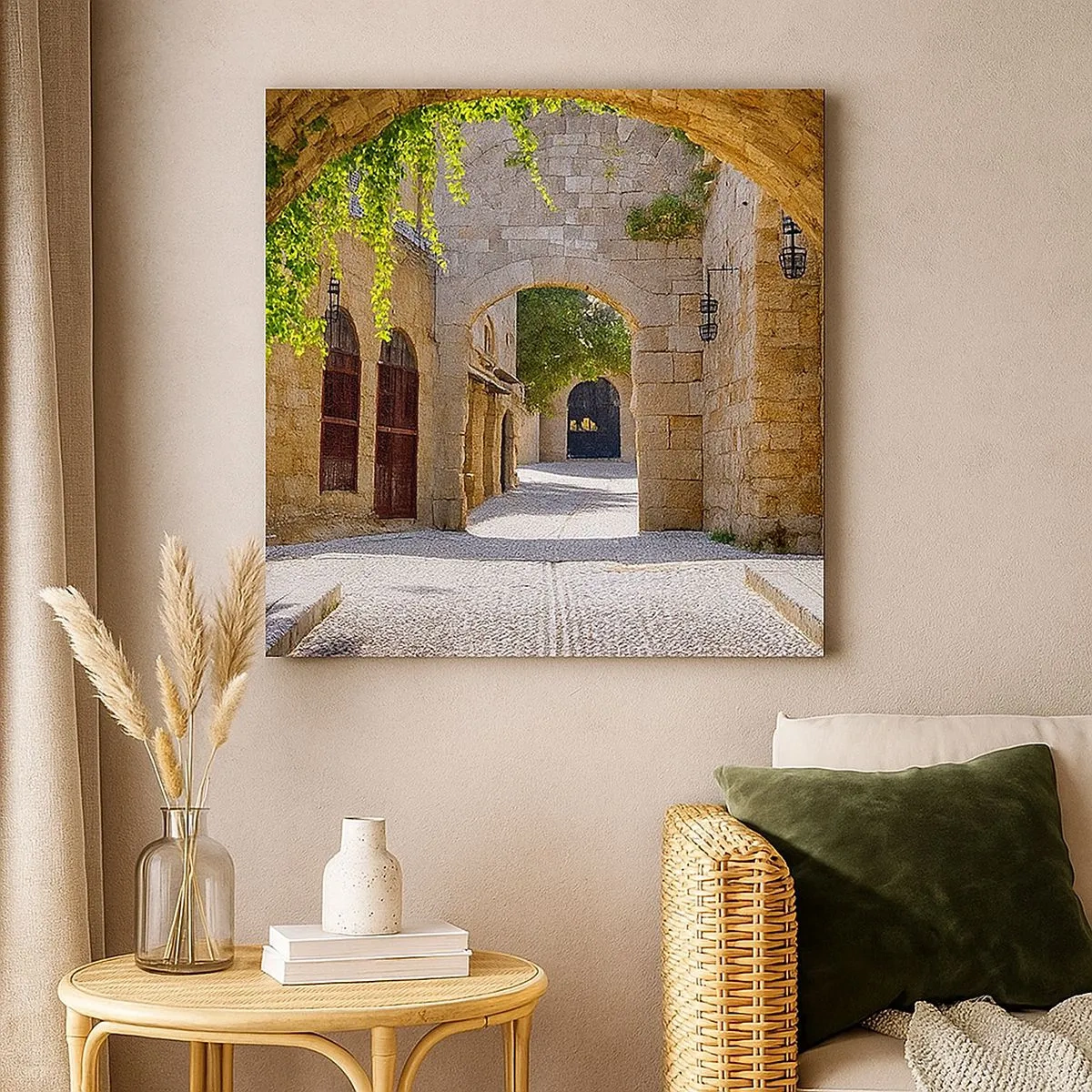 Bild auf Leinwand - Leinwandbild - Die Prozession wird bald erscheinen - 30x30 cm