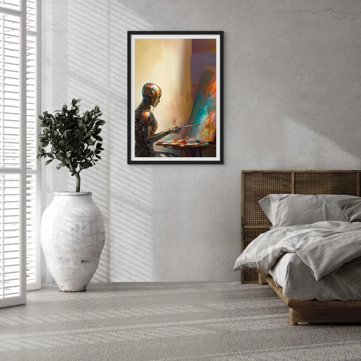 Poster in einem schwarzem Rahmen - Die Kunst der Zukunft - 40x50 cm