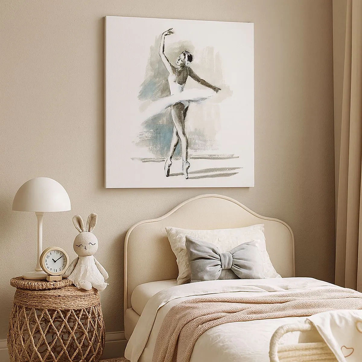 Bild auf Leinwand - Leinwandbild - In einen Schwan verzaubert - 30x30 cm