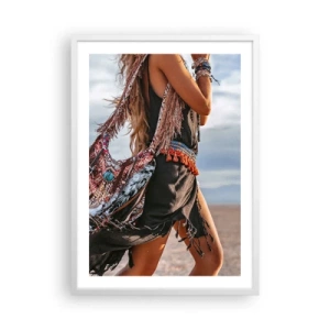 Poster in einem weißen Rahmen - Das Mädchen des Schamanen - 50x70 cm