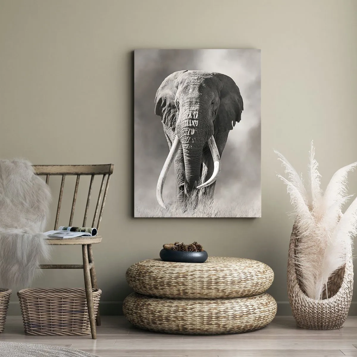Bild auf Leinwand - Leinwandbild - Afrikanischer Patriarch - 55x100 cm