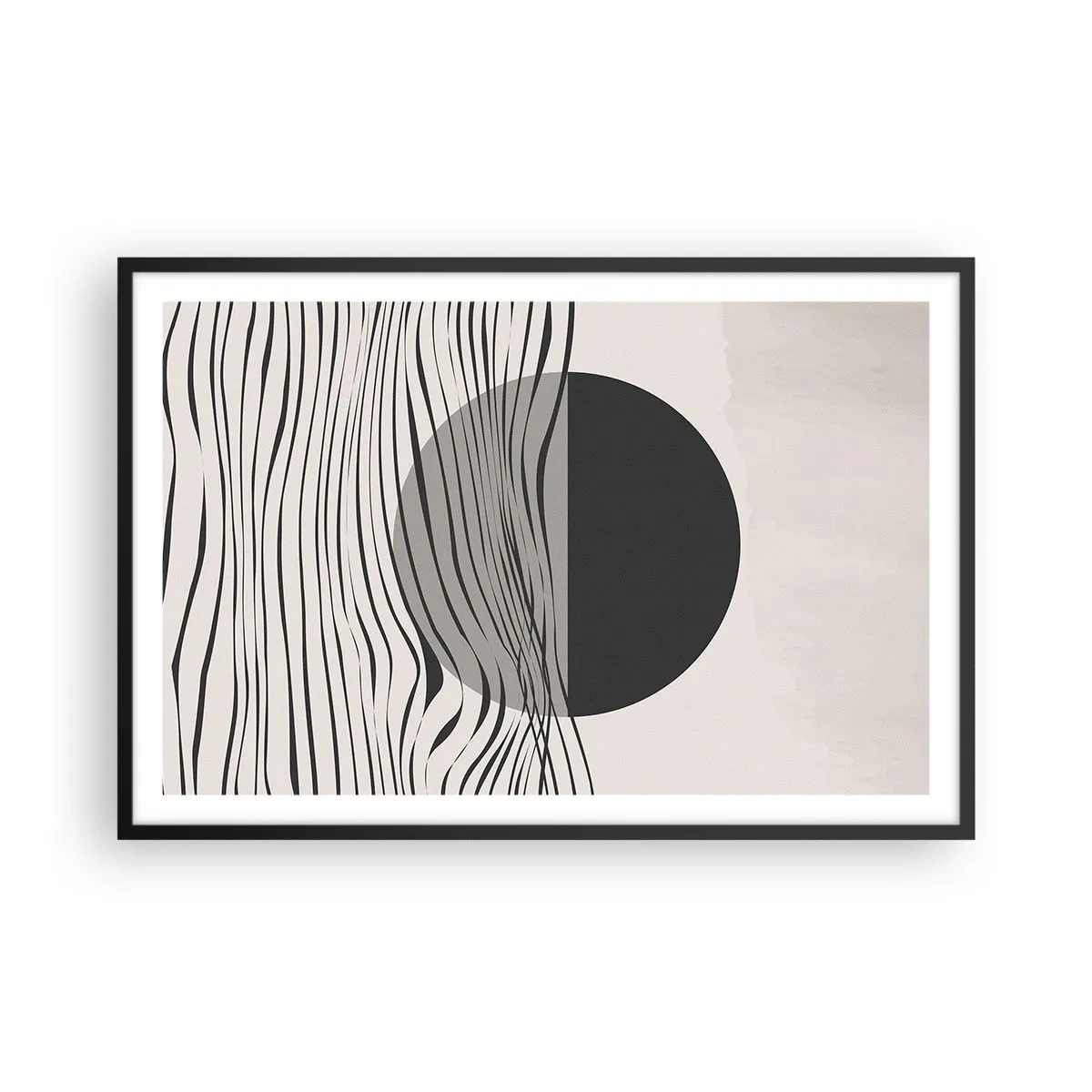 Poster in einem schwarzem Rahmen - Halbe Komposition - 91x61 cm