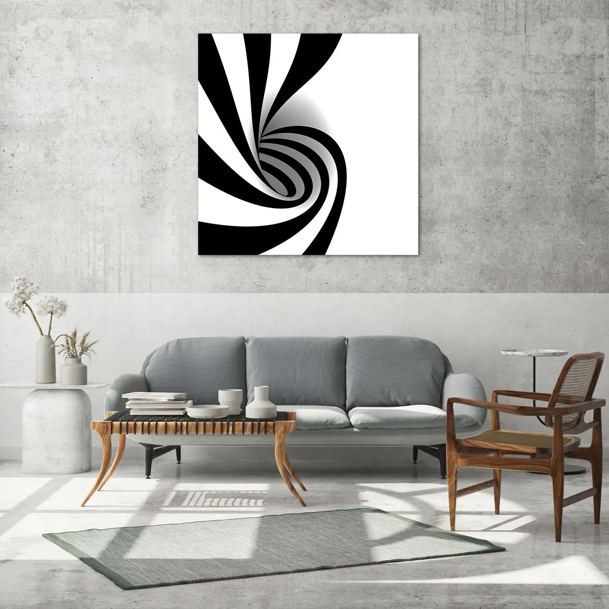 Glasbild - Bild auf glas - Und doch dreht es sich - 70x70 cm