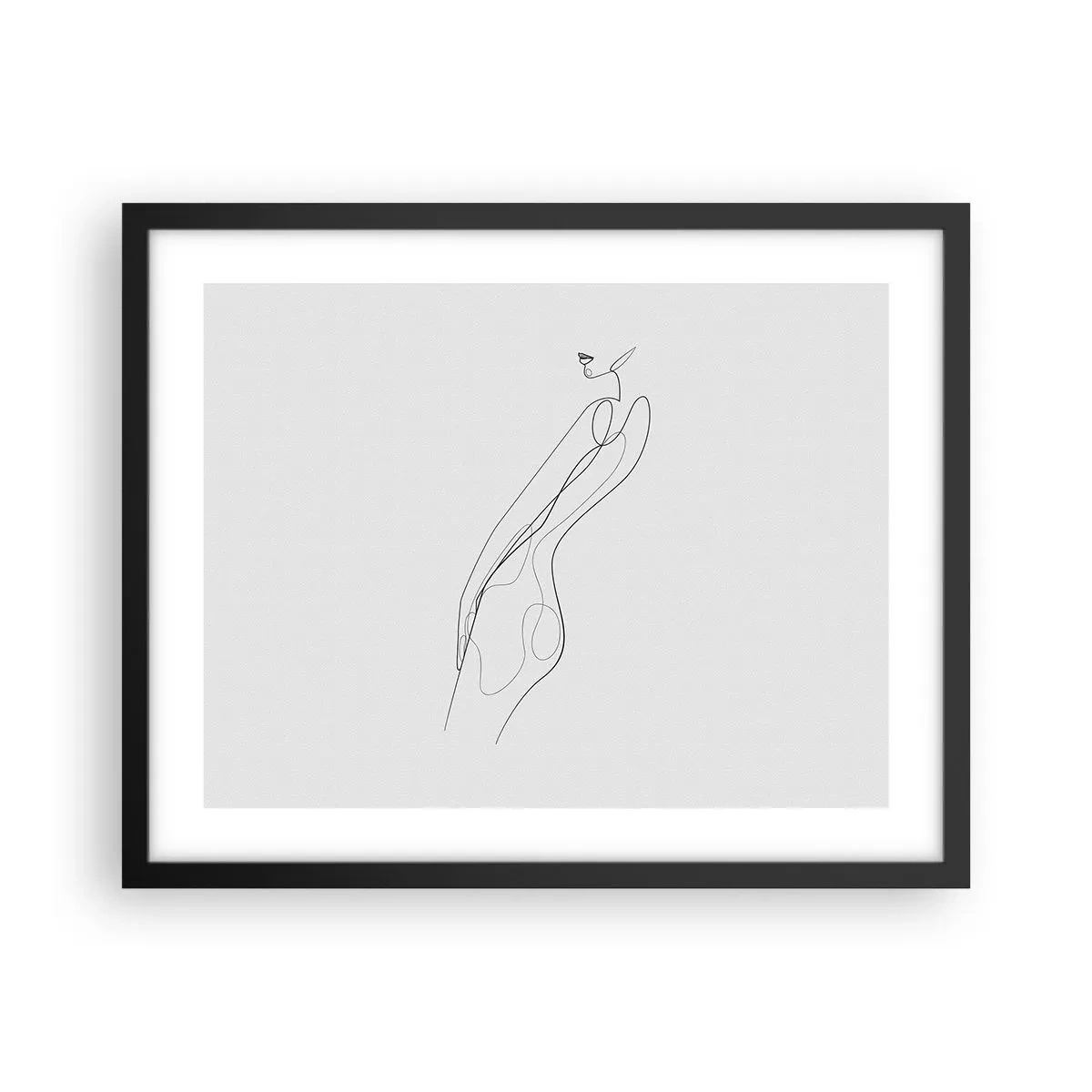 Poster in einem schwarzem Rahmen - Bloß ein Versprechen - 50x40 cm