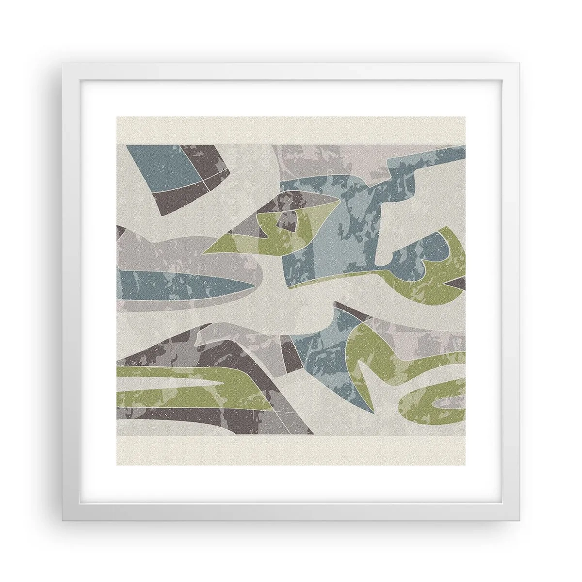 Poster in einem weißen Rahmen - Komposition hinter dem Glas - 40x40 cm