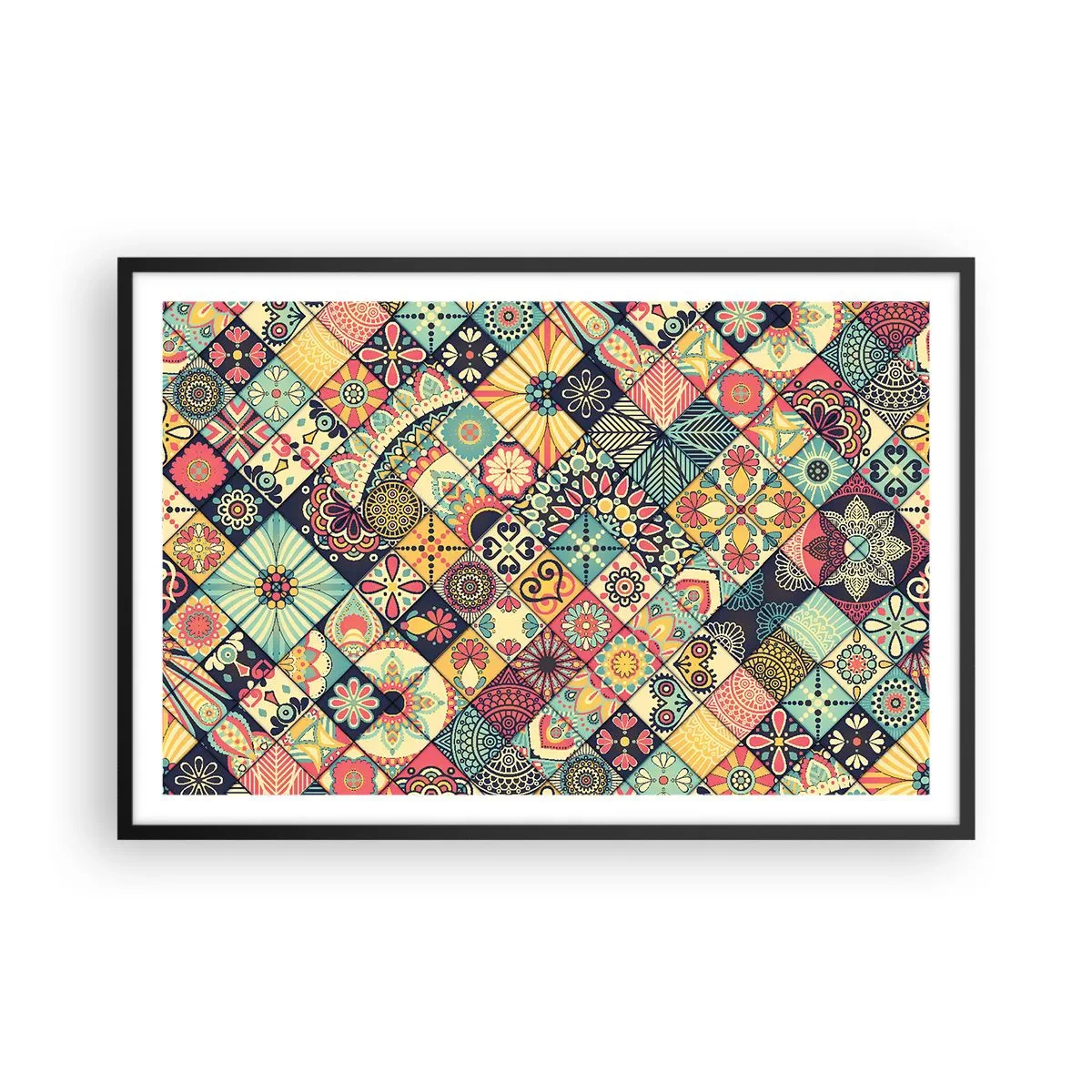 Poster in einem schwarzem Rahmen - marokkanische Atmosphäre - 91x61 cm