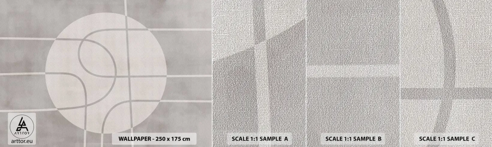 Fototapeten Muster Premium Canvas - Kreisförmig und geradeaus - Hell, Minimalistisch, Rad - 100x30 cm