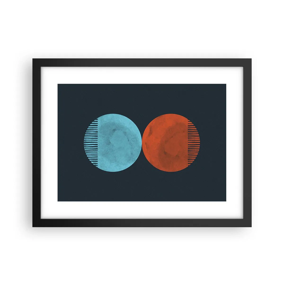 Poster in einem schwarzem Rahmen - Nur Geometrie? - 40x30 cm