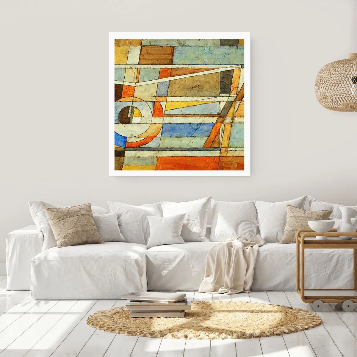 Poster - Kubismus auf der Baustelle - 40x40 cm