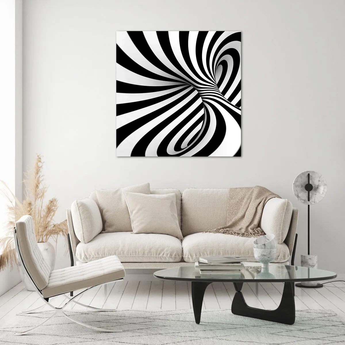 Glasbild - Bild auf glas - Komposition: Tanzraum - 50x50 cm