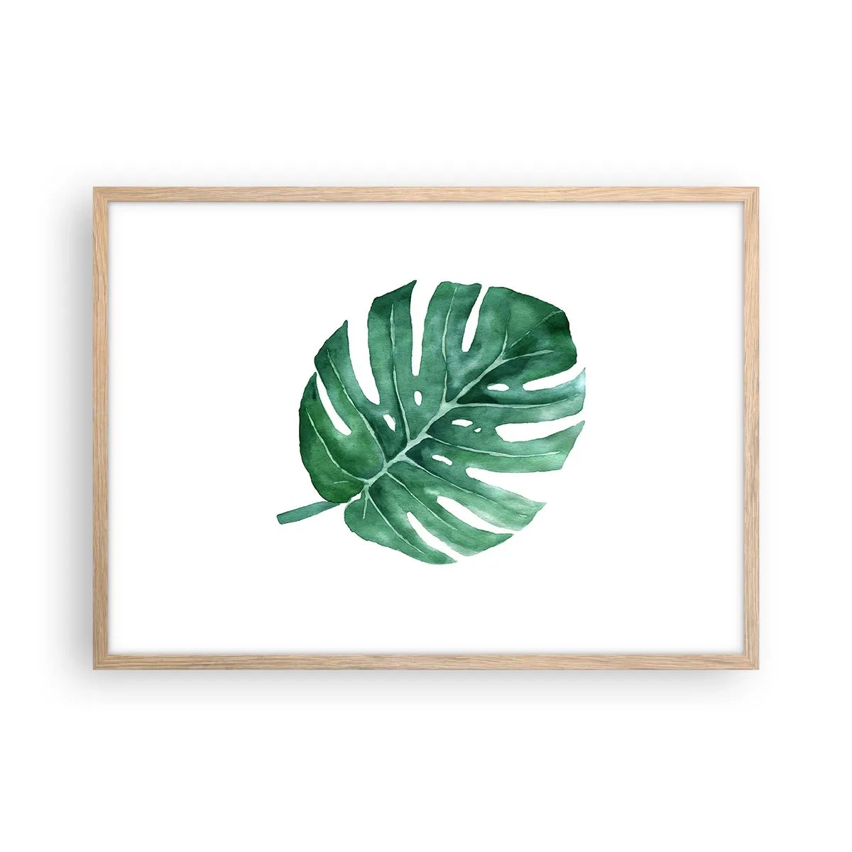 Poster in einem Rahmen aus heller Eiche - Grünes Konzept - 70x50 cm
