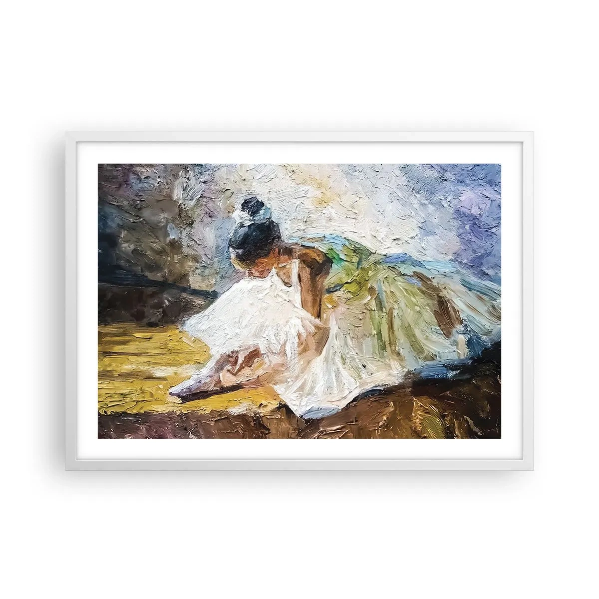 Poster in einem weißen Rahmen - Aus einem Gemälde von Degas - 70x50 cm